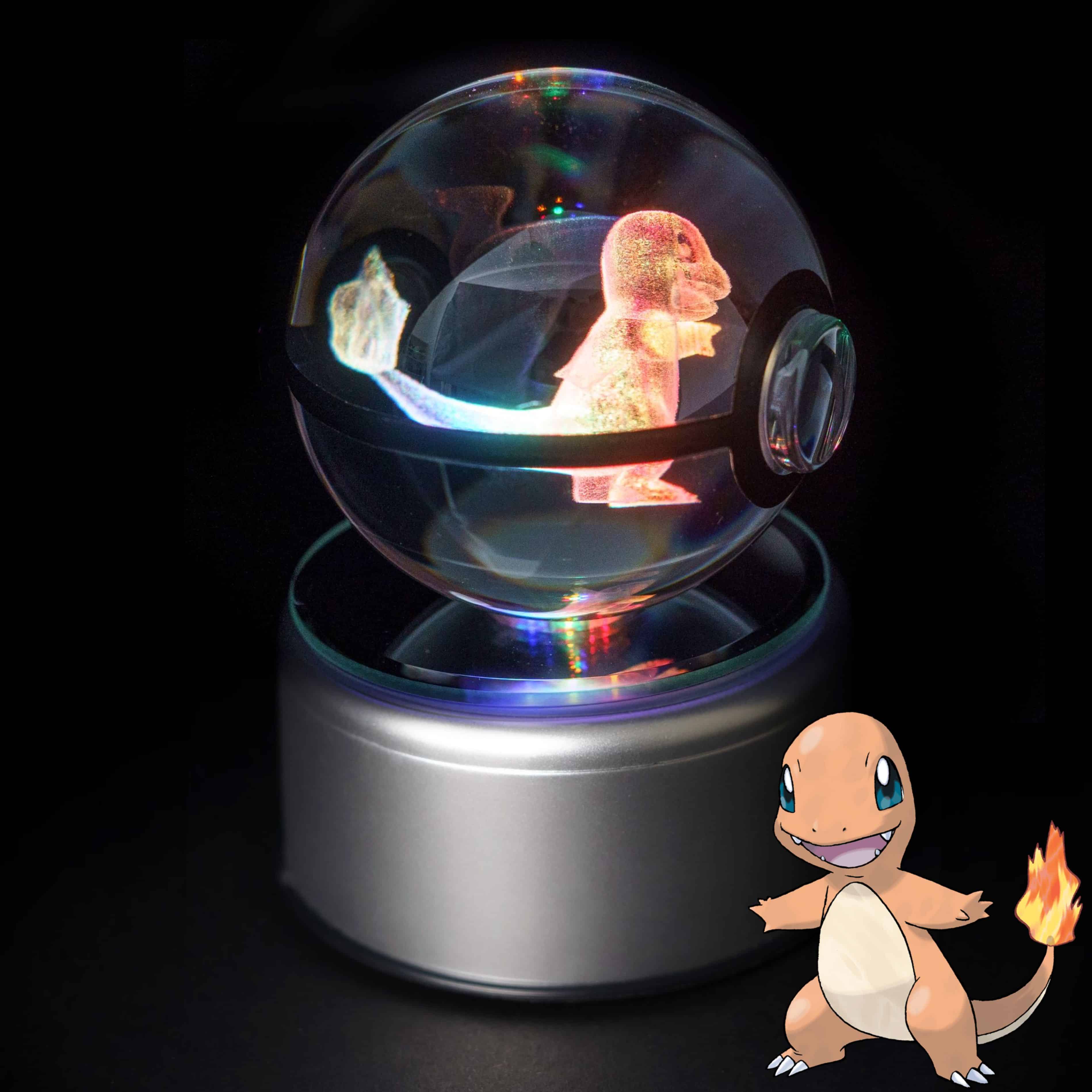Pokemon Crystal Light Pokéball - knuffel Salamèche