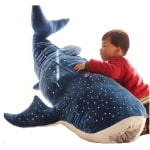 Reuze blauwe walvis pluche dier 87aa0330980ddad2f9e66f: 100cm|50 cm