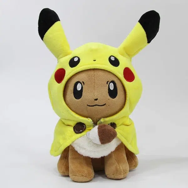 Pikachu pluche verkleed als Evoli Pikachu pluche Pokemon 87aa0330980ddad2f9e66f: 30cm