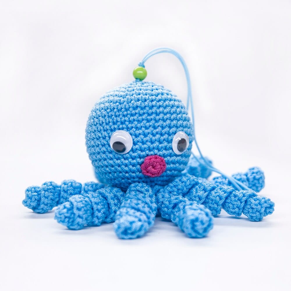 Zacht blauw geweven octopus pluche voor kinderen Octopus Pluche Gebreide Pluche Dieren Materiaal: Nylon