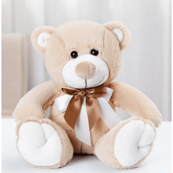 Beige teddybeer strik Valentijnsdag Pluche 87aa0330980ddad2f9e66f: 33cm