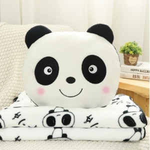 Gelukkige panda pluche met deken Panda pluche Dieren Leeftijdscategorie: > 3 jaar