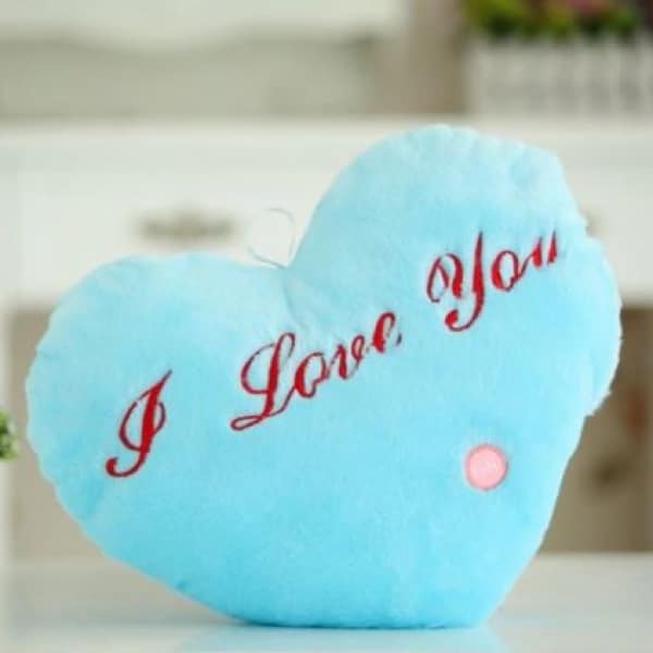Blauw I Love You kussen pluche Valentijnsdag Leeftijdscategorie: > 3 jaar