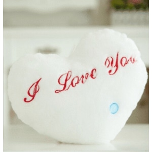 I Love You wit pluche Valentijnskussen Leeftijdscategorie: > 3 jaar