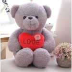 Love Bear Grijs Pluche Valentijnsdag 87aa0330980ddad2f9e66f: 40cm|50cm|60cm