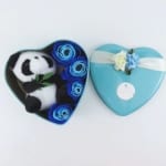 Panda pluche lichtblauwe doos Valentijnsdag Pluche Materiaal: Katoen