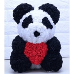 Rode rozen panda pluche Valentijnsdag Materiaal: Katoen