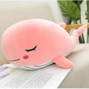 Roze slapende walvis Pluche dier 87aa0330980ddad2f9e66f: 35cm|50 cm|80cm