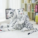 Grote witte tijger van pluche Materiaal: Katoen