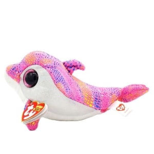 Ty - pluche hoed, grote ogen, roze dolfijn, Animal Collection, diepzeevis poppen speelgoed, kerst verjaardagscadeau, 15CM Uncategorized a75a4f63997cee053ca7f1: 15cm
