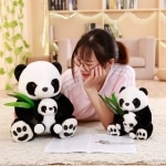 Mama en baby panda pluche speelgoed Dierenpluche Panda Materiaal: Katoen