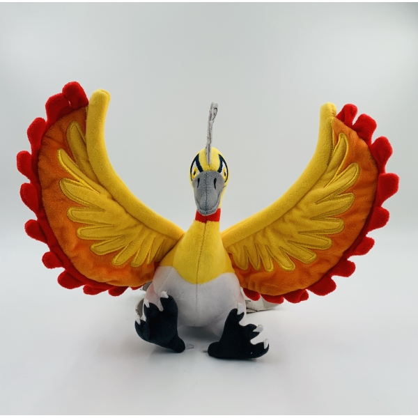 Pokémon Ho-oh oranje pluche op witte achtergrond