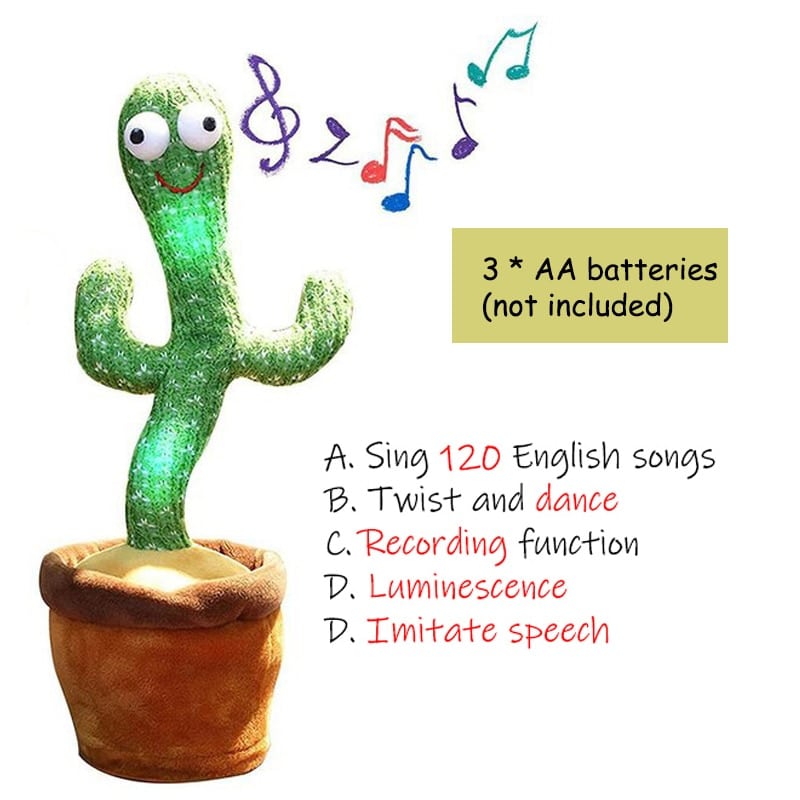 Dansende cactus knuffel  Mijn Knuffel