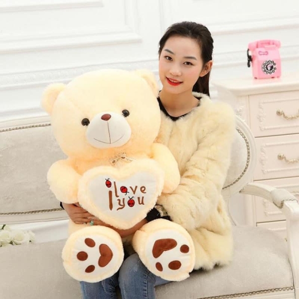 Teddybeer met hart - knuffel teddybeer met hart