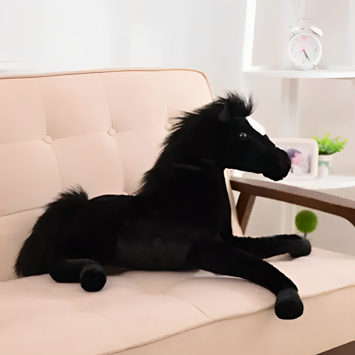 28-70CM Simulatie Paard Pluche Speelgoed Schattige Knuffel Dierenpop Zacht Realistisch Paard Speelgoed Kinderen Pasgeboren Verjaardagscadeau Huisdecoratie